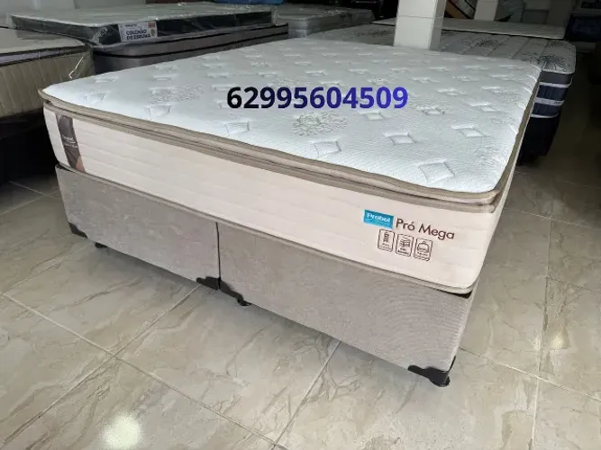 Base e Colchão queen size Da probel espuma D45/suporte de 200 kilos cada lado
