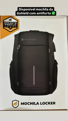 Mochila Locker Antifurto Gshield - Preta