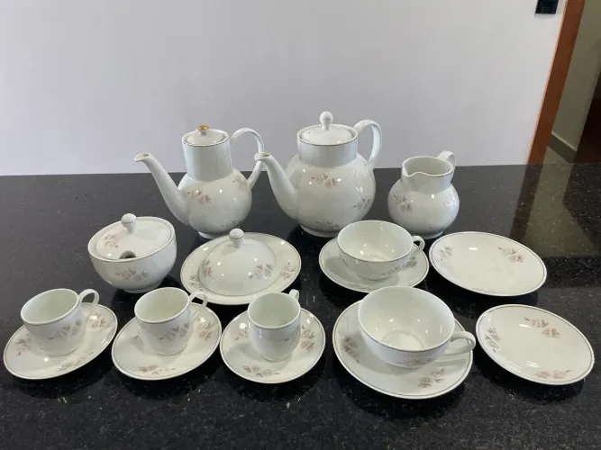 Jogo de Porcelana Schmidt Original - 17 Peças - Sem Uso - Chá e Café