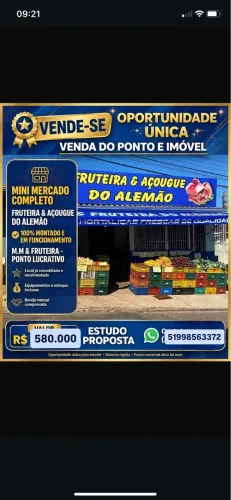 VENDO MERCADO E FRUTEIRA COM TUDO