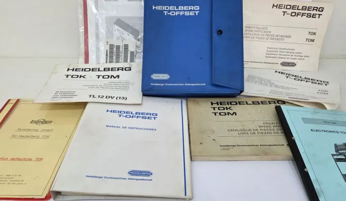 Manuais Heidelberg TOK - Raro - Original - Excelente estado