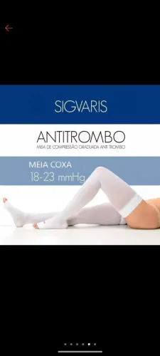 Meia de compressão antitrobo 