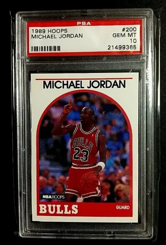 Card Graduado 1989-1990 Hoops #200 Michael Jordan PSA 10 GEM MINT, Raridade No Brasil