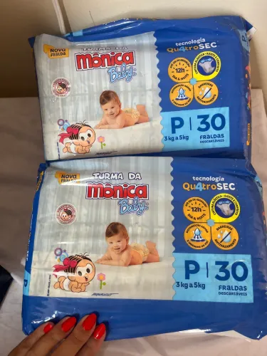 2 pacotes de fralda Turma da Monica Baby