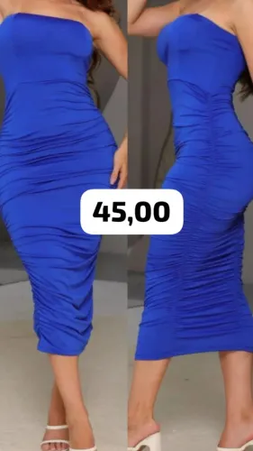 Vestido Midi Tomara Que Caia Drapeado