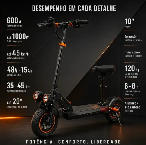 Patinete Elétrico Adulto 48v 15ah 45 Km/h