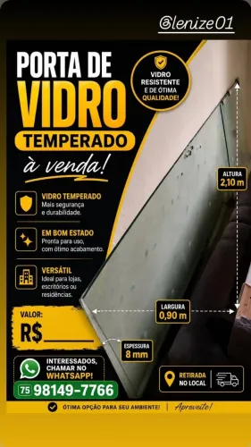 Porta de vidro