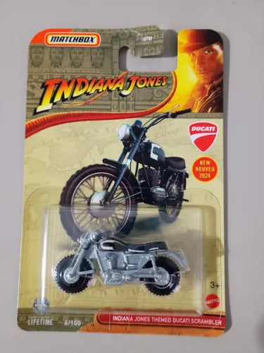 Miniatura Matchbox Indiana Jones Ducati Scrambler - Diecast Colecionável