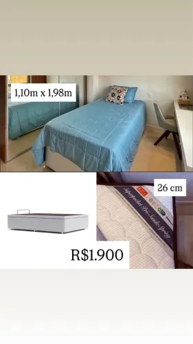 Colchão Viúvo e Box Baú