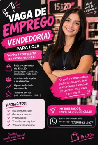 VAGAS DE EMPREGO EM BELÉM