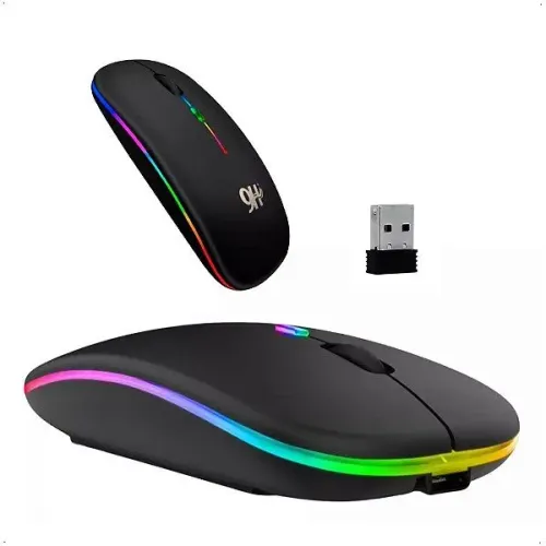 Mouse Sem Fio Led Rgb Faço Entrega