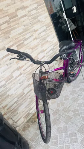 Bicicleta com garupa e cestinha aro 26