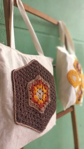 Bolsa original Ecobag Crochê 