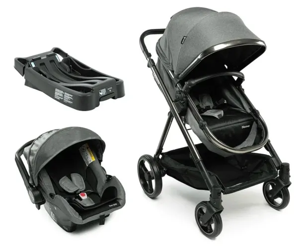 Carrinho Travel System Discover Trio Isofix Safety 1st - Grey Chrome