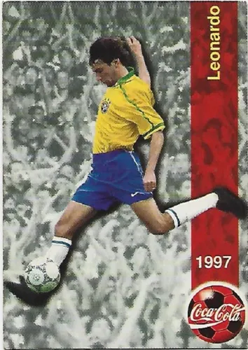 Card Coca-Cola Seleção Brasileira Copa América 1997 - Leonardo