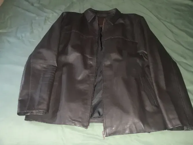 Jaqueta de Couro Legitimo Masculino Casual e Motoqueiro