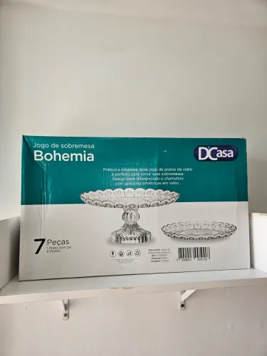 Conjunto de boleira e pratos de sobremesa 