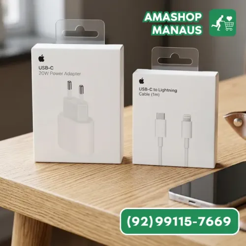 Carregador Iphone Lightning Fonte E Cabo Usb