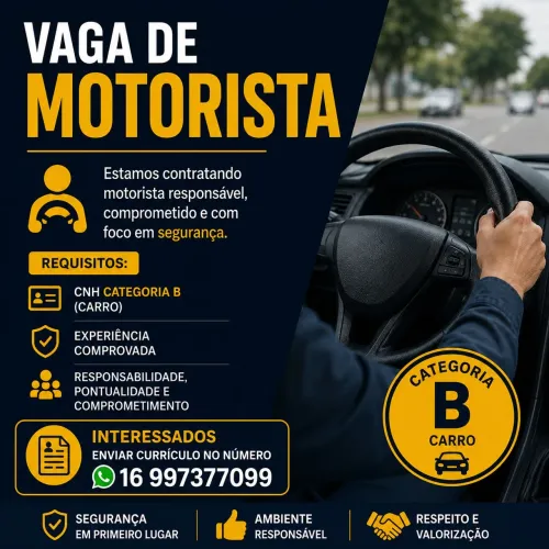 Vaga de motorista 