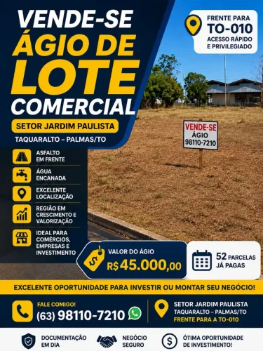 Vendo ágio lote jardim paulista