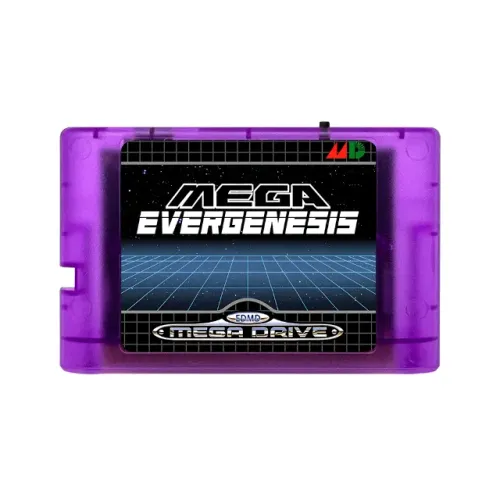 Everdrive Mega Drive - Mega Evergenesis ROXO - C/SD 4GB - Jogue os clássicos do Mega