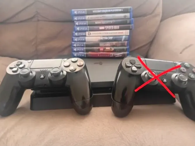 PlayStation 4 Slim 1TB,Controle Original e 8 jogos originais