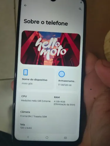 Moto G06 Verde 128GB / 4GB RAM + 4GB Otimizada - Perfeito Estado!