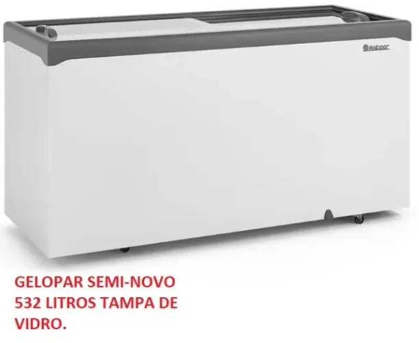 Freezer Horizontal GHDE-510 H CZ Dupla Ação 2 Tampas de Vidro Reto Deslizantes 532 L - Gel