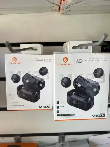 Microfone de Lapela Duplo Profissional IPhone e Android