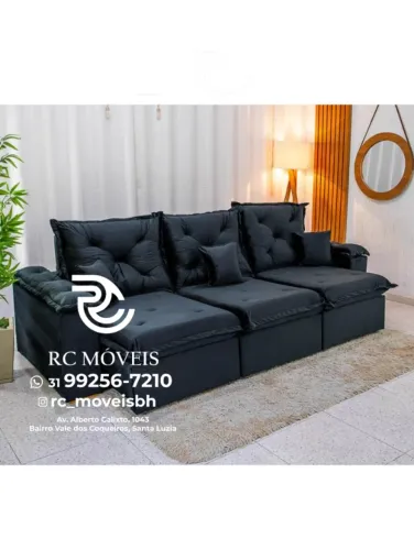 Sofá Londres 3 Módulos Retrátil e Reclinável - Conforto Premium