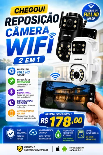 Câmera Wifi 2 em 1