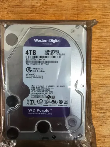 HD Western Digital WD Purple 4TB WD40PURZ | Novo | Ideal para DVR e CFTV