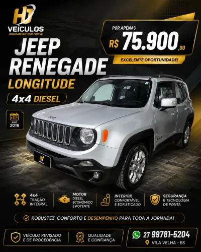 Jeep Renegade Longitude 2.0 4X4 TB Diesel AUT 2016