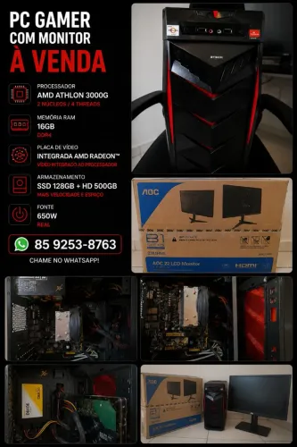 PC Gamer completo com monitor à venda!