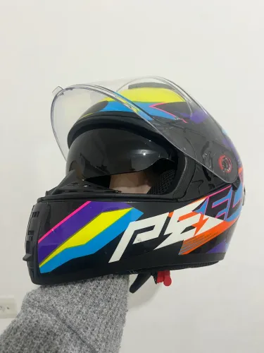 Capacete PEELS Preto Colorido Tam. 58