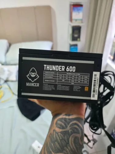 Fonte Mancer Thunder 600W 80 Plus Bronze, MCR-THR600-BL01