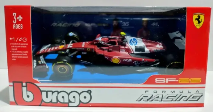 Miniatura Fórmula 1 F1 Ferrari SF24 Bburago GP Miami