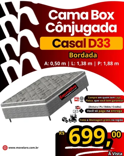Cama Box Casal D33 Espumativa