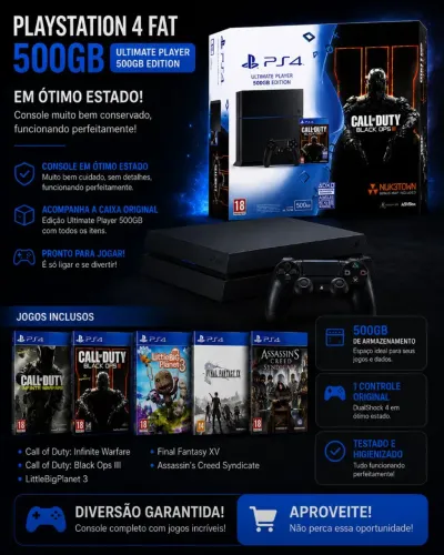 Ps4 EUA com caixa