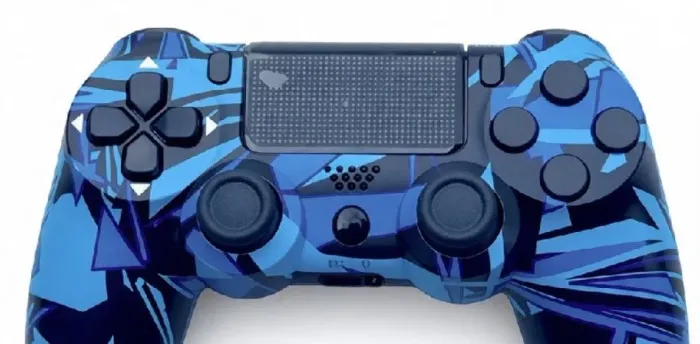 Controle ps4 camuflado azul escuro