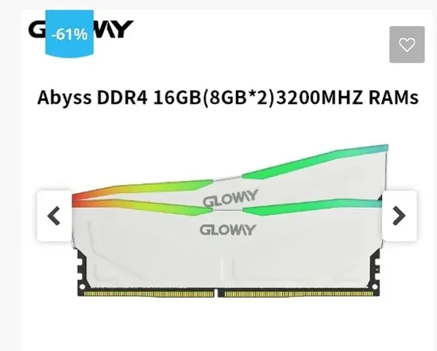 Memória Ram DDR4 Gloway 2x8Gb 3200 Cl-18-22-22-42