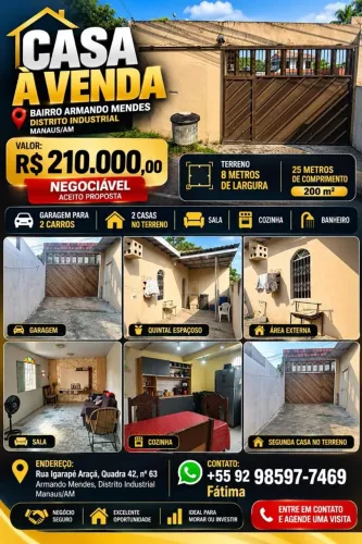 Vendo Casa Própria - Ótima Localização ( 2 casas no terreno)