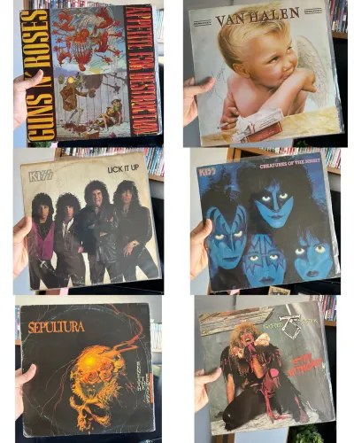 6 Lp Guns N Roses - Sepultura - Van Halen - Kiss - Twisted Sister - Lote - Combo