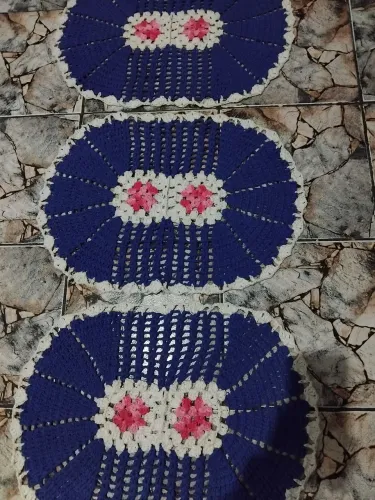 Tapete jogo com 3 croche