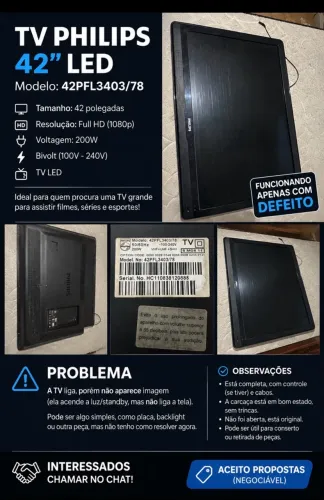 Tv Philips 42 polegadas