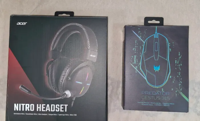 Kit Fone de Ouvido e Mouse Acer Gamer