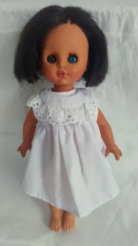 Boneca Furga Antiga Morena Rara Só FURGA - Olho Azul Dorminhoco - Para Restauro<br>