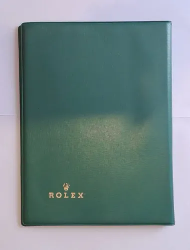 PASTA ROLEX VINTAGE GRANDE COM BLOCO E CANETA 