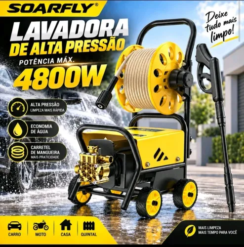 Lavadora de alta pressão profissional 4800 wts