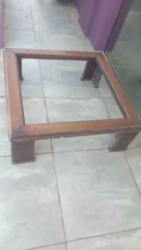 Mesa centro 98,5x98,5 cm observação sem o vidro 